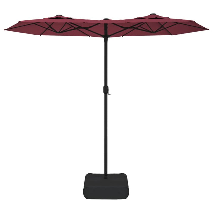 Umbrelă de soare cu două capete, roșu bordo, 316x240 cm - WALTI WALTI