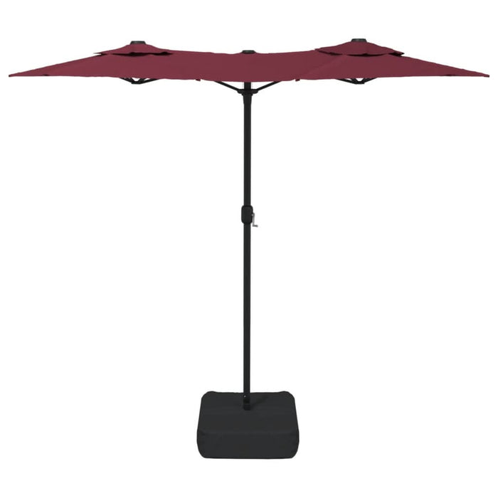 Umbrelă de soare cu două capete, roșu bordo, 316x240 cm - WALTI WALTI