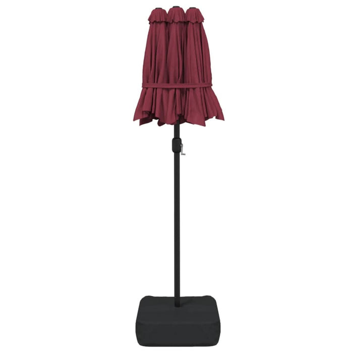 Umbrelă de soare cu două capete, roșu bordo, 316x240 cm - WALTI WALTI