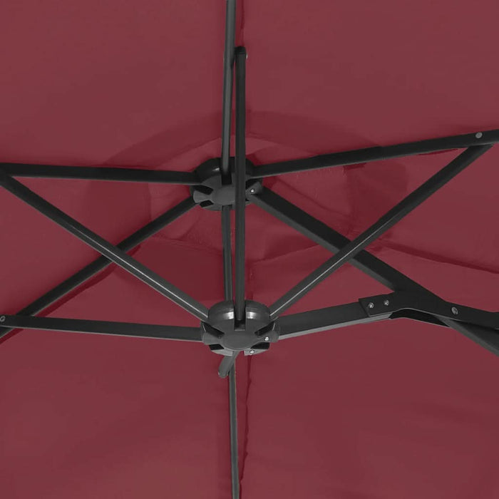 Umbrelă de soare cu două capete, roșu bordo, 316x240 cm - WALTI WALTI