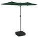 Umbrelă de soare cu două capete cu LED-uri, verde, 316x240 cm - WALTI WALTI