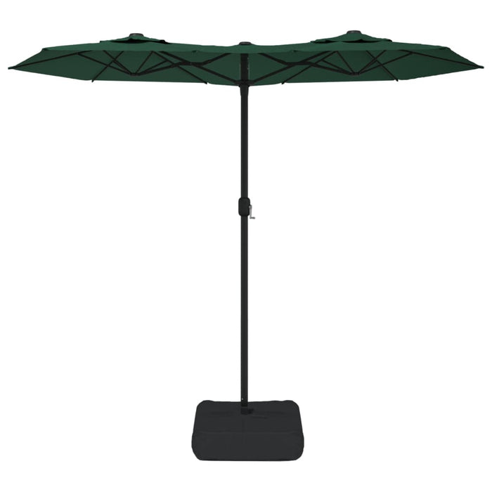 Umbrelă de soare cu două capete cu LED-uri, verde, 316x240 cm - WALTI WALTI