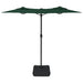 Umbrelă de soare cu două capete cu LED-uri, verde, 316x240 cm - WALTI WALTI