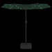 Umbrelă de soare cu două capete cu LED-uri, verde, 316x240 cm - WALTI WALTI