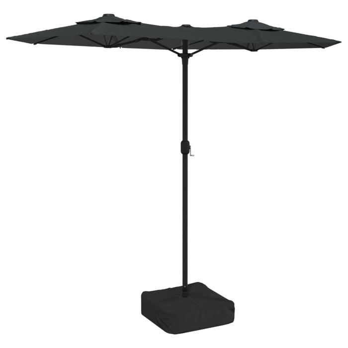 Umbrelă de soare cu două capete cu LED-uri antracit, 316x240 cm - WALTI WALTI