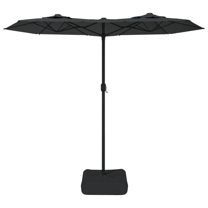 Umbrelă de soare cu două capete cu LED-uri antracit, 316x240 cm - WALTI WALTI