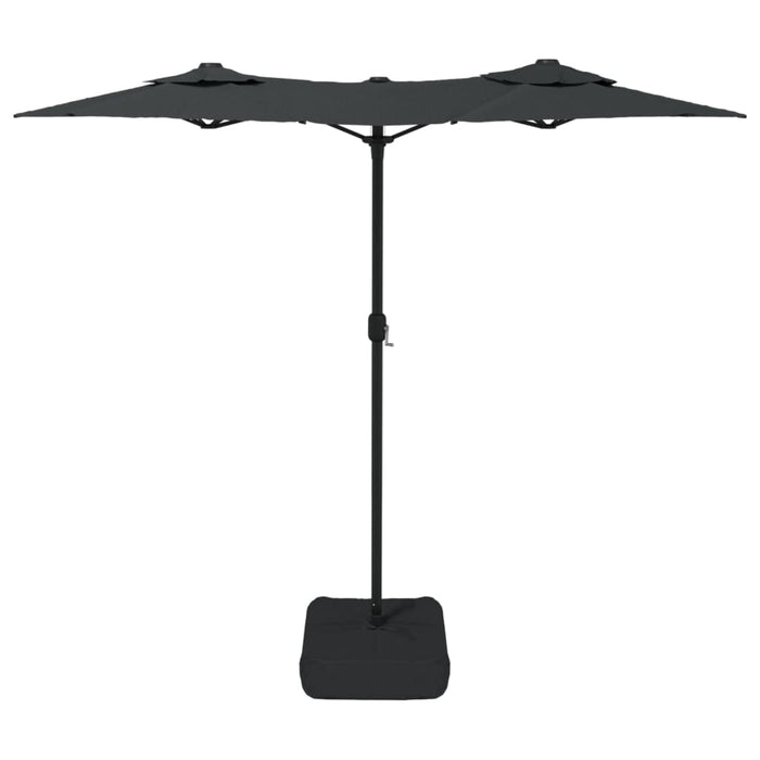 Umbrelă de soare cu două capete cu LED-uri antracit, 316x240 cm - WALTI WALTI