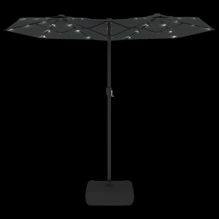 Umbrelă de soare cu două capete cu LED-uri antracit, 316x240 cm - WALTI WALTI