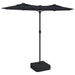 Umbrelă de soare cu două capete cu LED-uri, negru, 316x240 cm - WALTI WALTI