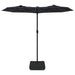 Umbrelă de soare cu două capete cu LED-uri, negru, 316x240 cm - WALTI WALTI