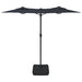 Umbrelă de soare cu două capete cu LED-uri, negru, 316x240 cm - WALTI WALTI