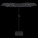 Umbrelă de soare cu două capete cu LED-uri, negru, 316x240 cm - WALTI WALTI