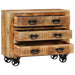 Dulap cu 3 sertare, 80x30x65 cm, lemn masiv de mango brut - WALTI WALTI