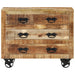Dulap cu 3 sertare, 80x30x65 cm, lemn masiv de mango brut - WALTI WALTI