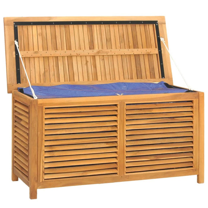 Ladă depozitare grădină cu geantă, 114x50x58 cm, lemn masiv tec - WALTI WALTI