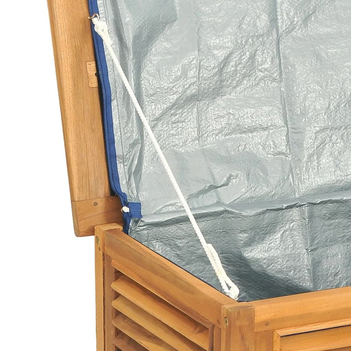 Ladă depozitare grădină cu geantă, 114x50x58 cm, lemn masiv tec - WALTI WALTI