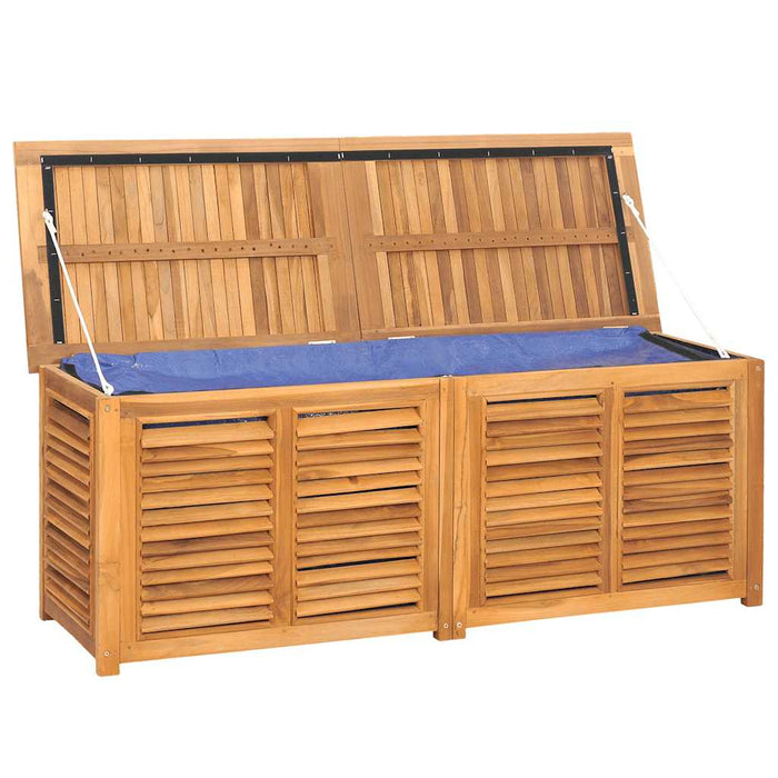 Ladă depozitare grădină cu geantă, 150x50x55 cm, lemn masiv tec - WALTI WALTI