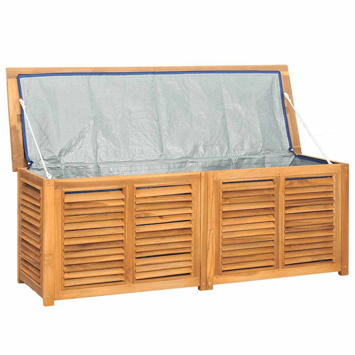 Ladă depozitare grădină cu geantă, 150x50x55 cm, lemn masiv tec - WALTI WALTI