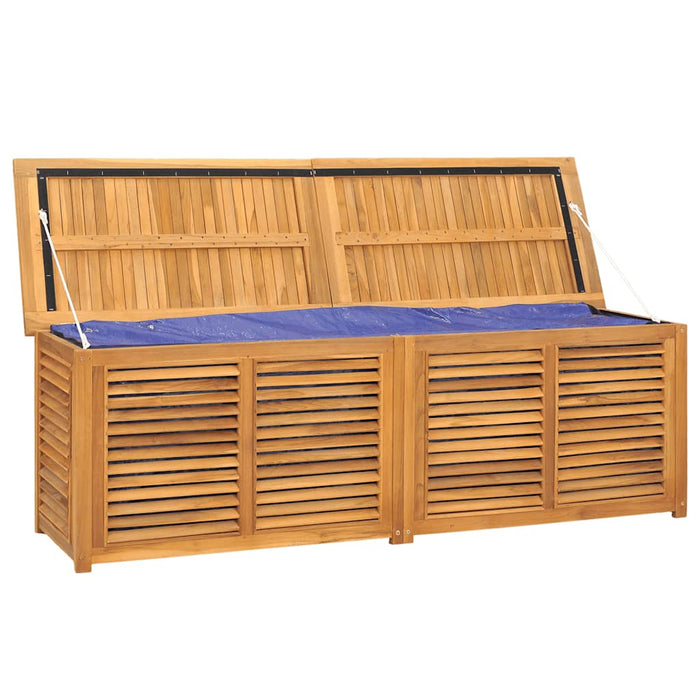 Ladă depozitare grădină cu geantă, 175x50x55 cm, lemn masiv tec - WALTI WALTI