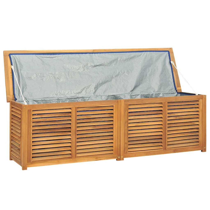 Ladă depozitare grădină cu geantă, 175x50x55 cm, lemn masiv tec - WALTI WALTI