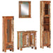 Set mobilier de baie, 4 piese, lemn masiv recuperat - WALTI WALTI