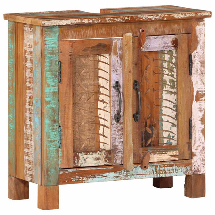 Set mobilier de baie, 4 piese, lemn masiv recuperat - WALTI WALTI