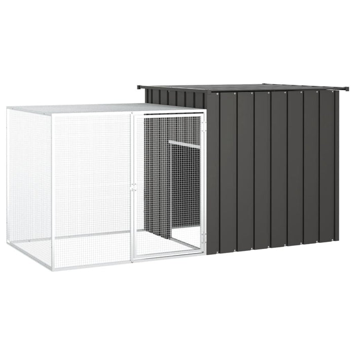 Coteț pentru iepuri, antracit, 200x91x100 cm, oțel galvanizat - WALTI WALTI