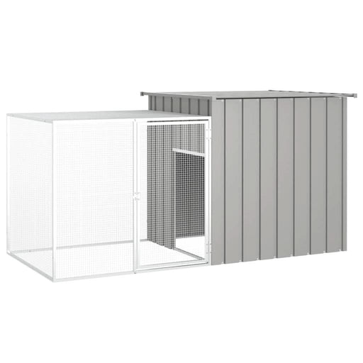 Coteț pentru iepuri, gri, 200x91x100 cm, oțel galvanizat - WALTI WALTI