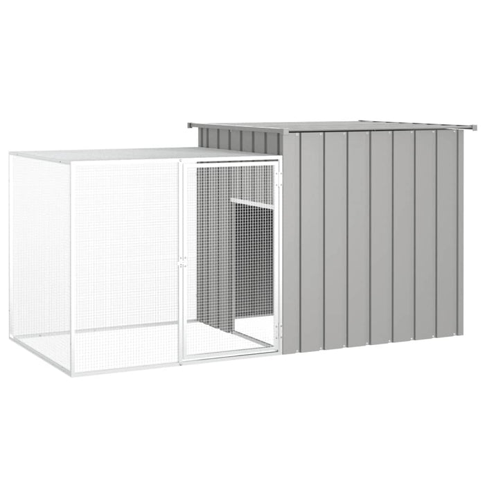 Coteț pentru iepuri, gri, 200x91x100 cm, oțel galvanizat - WALTI WALTI