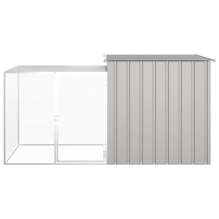 Coteț pentru iepuri, gri, 200x91x100 cm, oțel galvanizat - WALTI WALTI