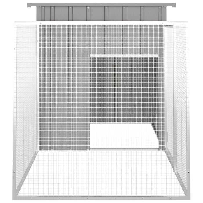 Coteț pentru iepuri, gri, 200x91x100 cm, oțel galvanizat - WALTI WALTI