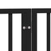 Poartă câini pliabilă cu ușă 9 panouri negru, 450 cm, lemn plop - WALTI WALTI