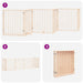 Poartă de câini pliabilă cu ușă, 6 panouri, 480 cm, lemn plop - WALTI WALTI