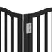 Poartă câini pliabilă cu ușă 15 panouri negru 750 cm, lemn plop - WALTI WALTI
