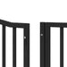 Poartă câini pliabilă cu ușă 6 panouri negru, 480 cm, lemn plop - WALTI WALTI