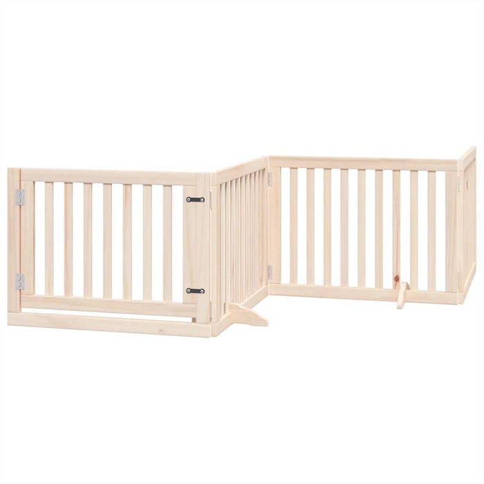 Poartă de câini pliabilă cu ușă, 10 panouri, 800 cm, lemn plop - WALTI WALTI