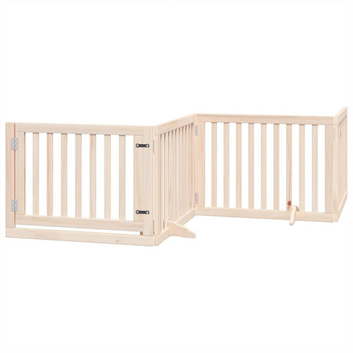 Poartă de câini pliabilă cu ușă, 12 panouri, 960 cm, lemn plop - WALTI WALTI