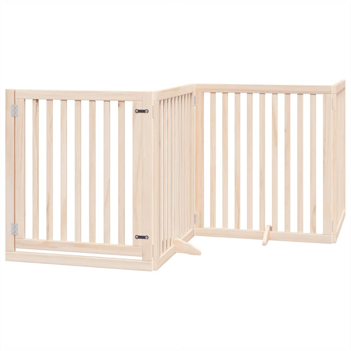 Poartă de câini pliabilă cu ușă, 12 panouri, 960 cm, lemn plop - WALTI WALTI