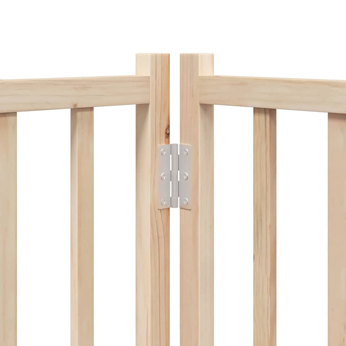 Poartă de câini pliabilă cu ușă, 12 panouri, 960 cm, lemn plop - WALTI WALTI