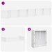 Poartă câini pliabilă cu ușă 12 panouri, alb, 960 cm, lemn plop - WALTI WALTI