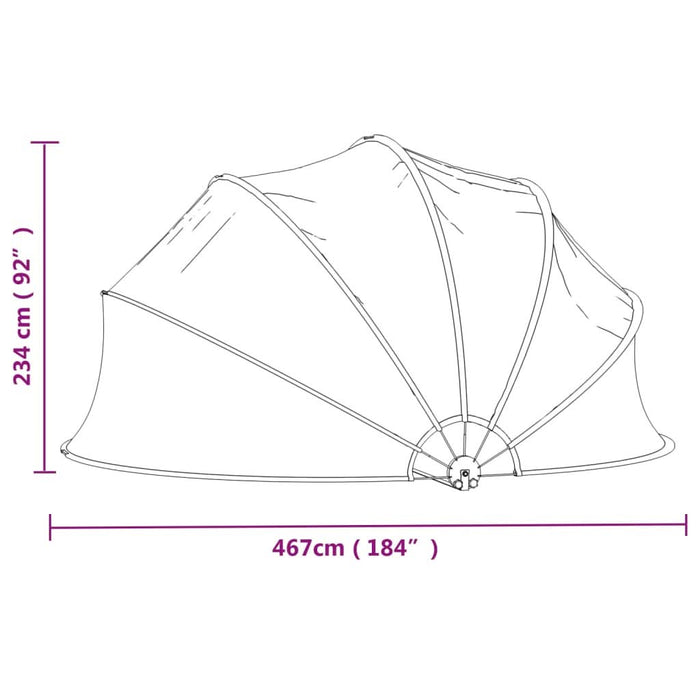 Cupolă pentru piscină, 467x234 cm, PVC, rotund - WALTI WALTI