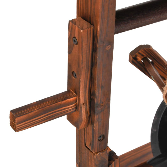 Fântână de dorințe cu pompă, 57x50x112 cm, lemn masiv de brad - WALTI WALTI