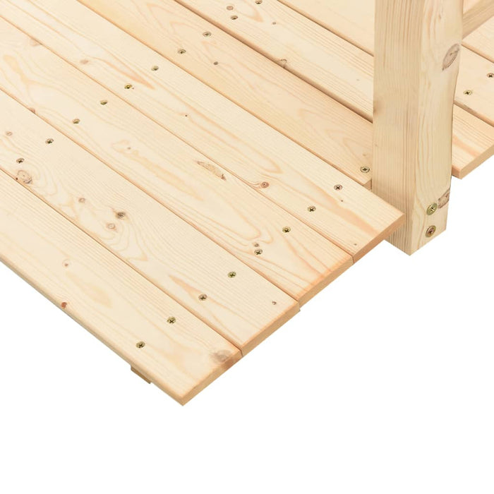 Pod de grădină cu balustrade, 150x67x56 cm, lemn masiv de molid - WALTI WALTI