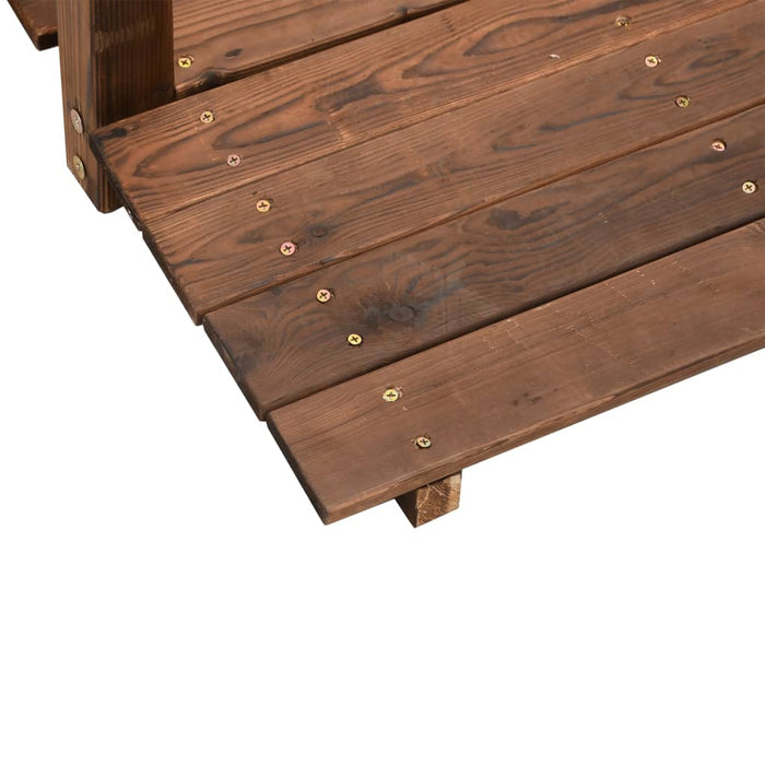 Pod de grădină cu balustrade, 150x67x56 cm, lemn masiv de molid - WALTI WALTI