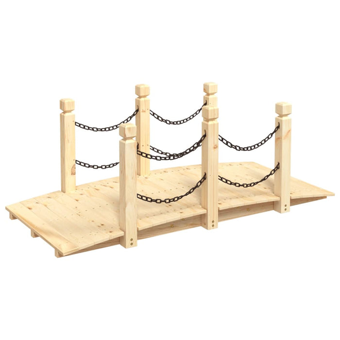 Pod de grădină balustrade cu lanț 150x67x56 cm lemn masiv molid WALTI