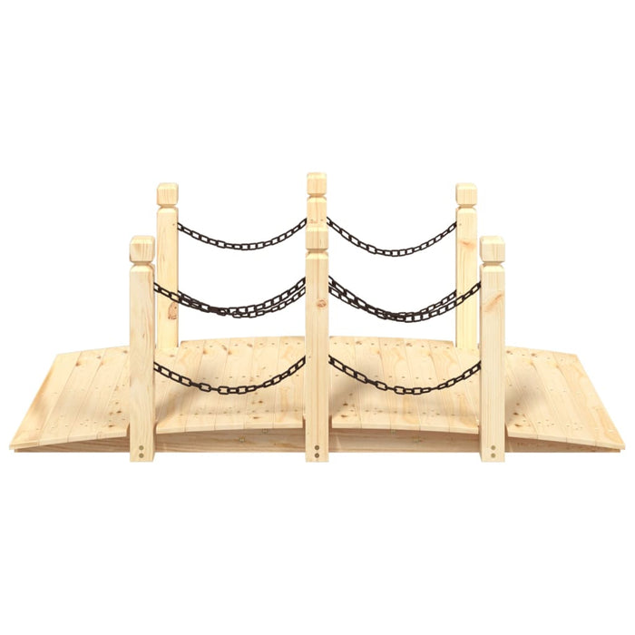 Pod de grădină balustrade cu lanț 150x67x56 cm lemn masiv molid WALTI