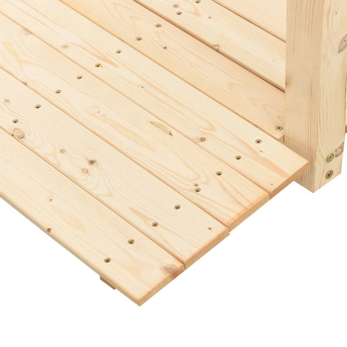 Pod de grădină balustrade cu lanț 150x67x56 cm lemn masiv molid WALTI