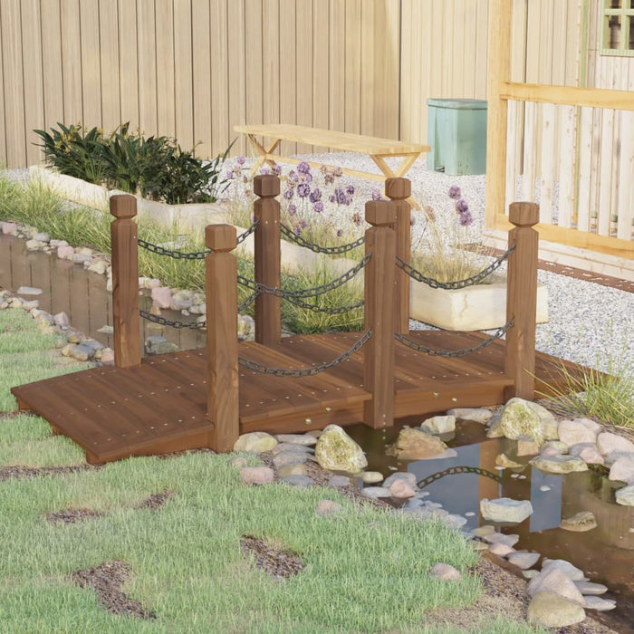 Pod de grădină balustrade cu lanț 150x67x56 cm lemn masiv molid - WALTI WALTI