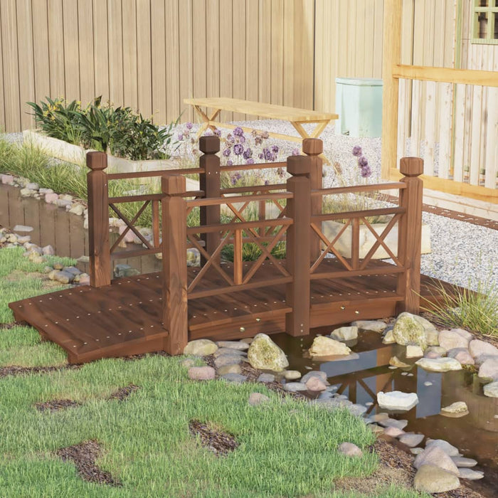 Pod de grădină cu balustrade, 150x67x56 cm, lemn masiv de molid - WALTI WALTI