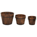 Set de jardiniere tip găleată, 3 piese, lemn masiv de brad - WALTI WALTI